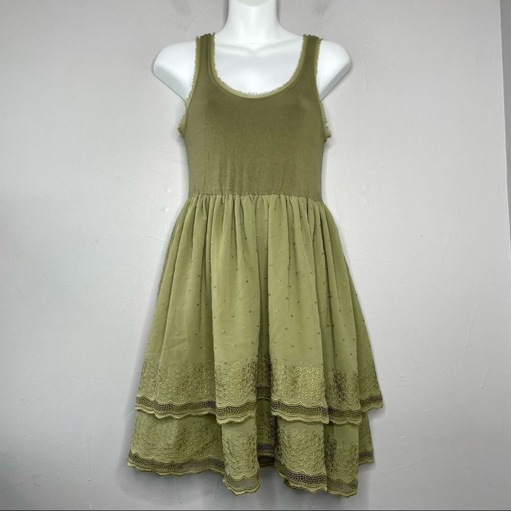 SILVIAN HEACH Dress Womens XS Fairy Earthy Goblin Ruffle Lace Whimsical Earthy
